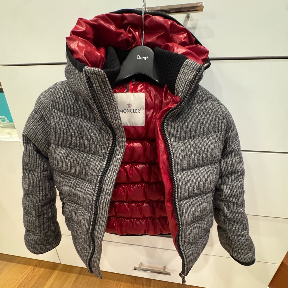 Moncler Red and Gray Quilted Jacket